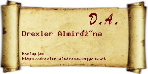 Drexler Almiréna névjegykártya
